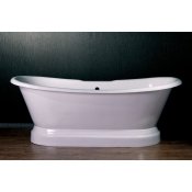 71″ Cast Iron Double Ended Slipper Pedestal Tub