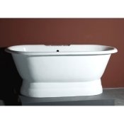 61″ Cast Iron Double Ended Pedestal Tub