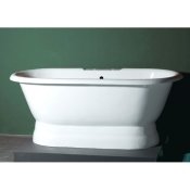 66″ Cast Iron Double Ended Pedestal Tub