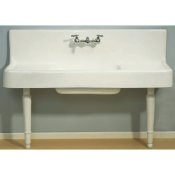 60″ Farmhouse Drainboard Sink with Legs