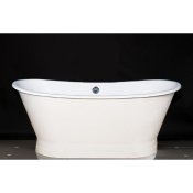 67" Cast Iron Double Ended Slipper Pedestal Tub