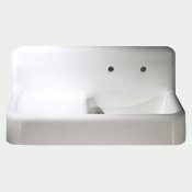 42″ Cast Iron Farmhouse Apron Sink w/ Drain Board