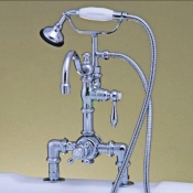 Clawfoot Tub Deckmounted Thermostatic Faucet w/ Handheld Shower