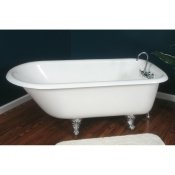 61″ Rolled Rim Cast Iron Clawfoot Tub