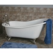 61″ Cast Iron Slipper Tub w/ Ball & Claw Feet
