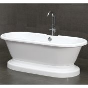 70" Acrylic Double Ended Pedestal Bathtub